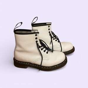 White Doc Marten’s Lace-Up Boots